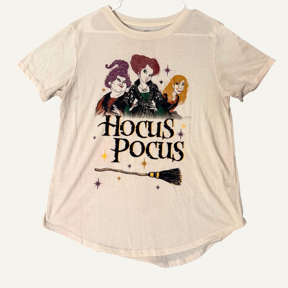 Disney Hocus Pocus T Shirt Womens XL Sanderson Sisters Graphic Cream Halloween